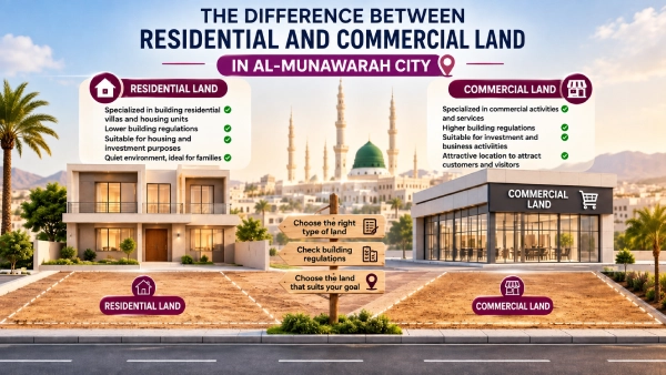 The Difference Between Residential and Commercial Land in Madinah 2026